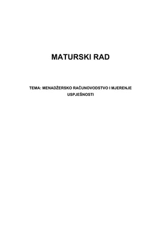 Računovodstvo za menadžere