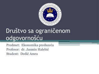 Društvo sa ograničenom odgovornošću