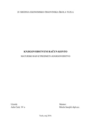 Knjigovodstveni račun-konto