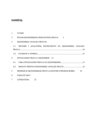 Ekonomsko pravo i ekonomska analiza prava