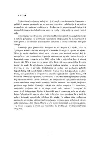 Regionalizacija evropskog prostora u procesu globalizacije