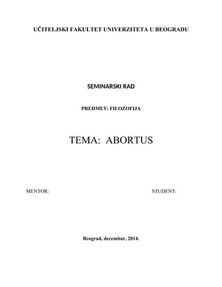 Namerni prekid trudnoće