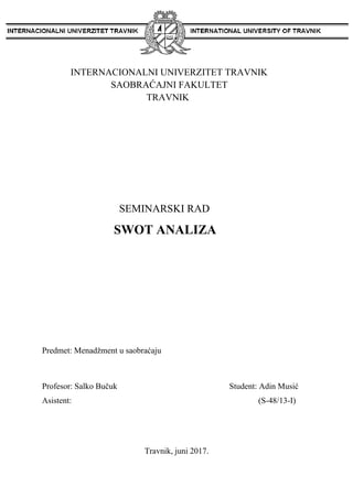 Swot analiza