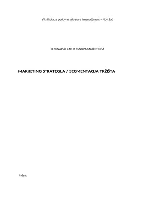 Strategije,portfolio i životni ciklus marke