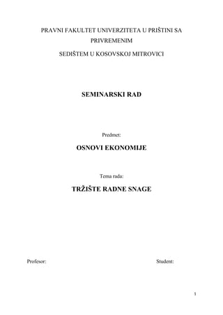 Tržište radne snage