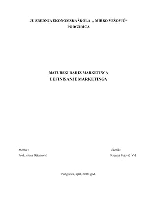 Definisanje marketinga