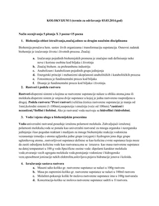 Pitanja i odgovori iz biohemije