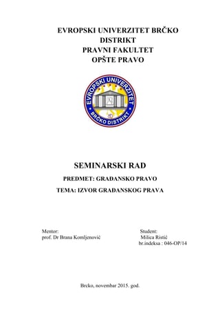 Izvori građanskog prava