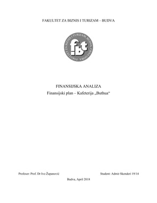 Finansijski plan – Kafeterija