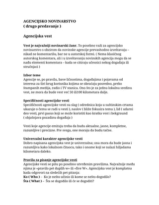 Agencijska vest