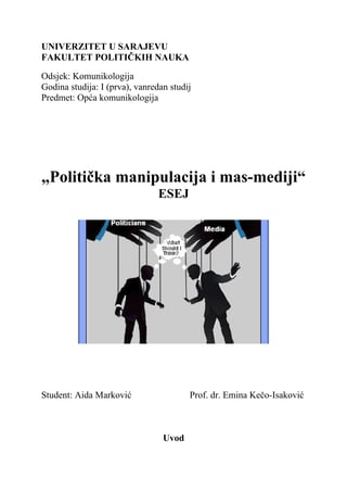 Politička manipulacija i mas-mediji