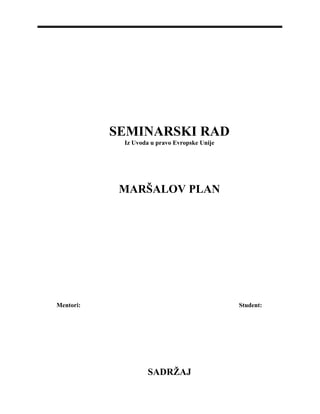 Maršalov plan