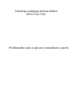 Problematika rada sa decom i omladinom