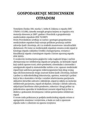 Medicinski otpad
