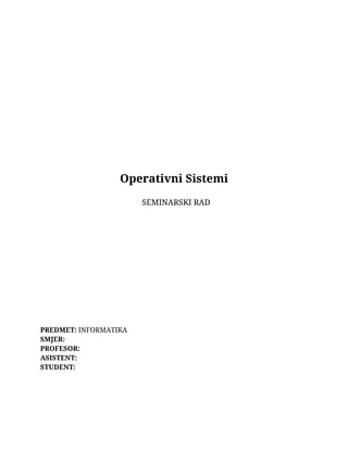 Operativni sistemi