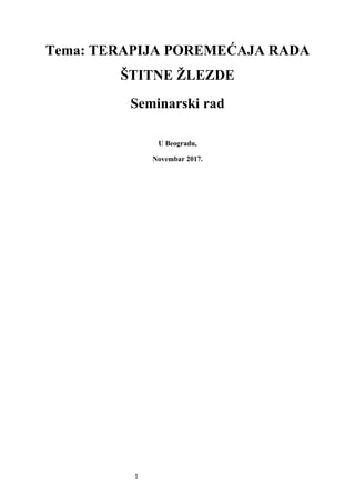 Terapija poremećaja rada štitne žlezde