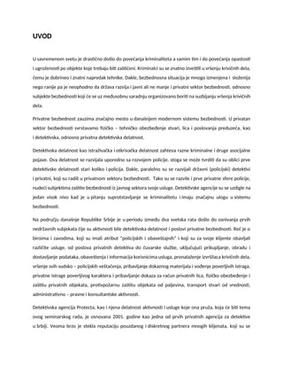 Detektivska agencija protecta: analiza delatnosti i usluga