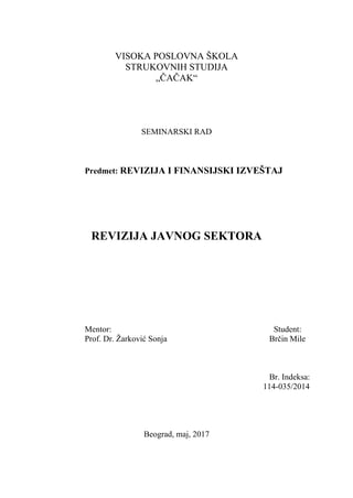 Revizija javnog sektora