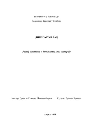 Shvatanje detinjstva kroz istoriju