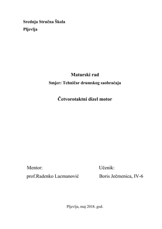 Cetvorotaktni dizel motor