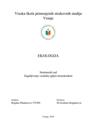 Zagađivanje vazduha ugljen- monoksidom