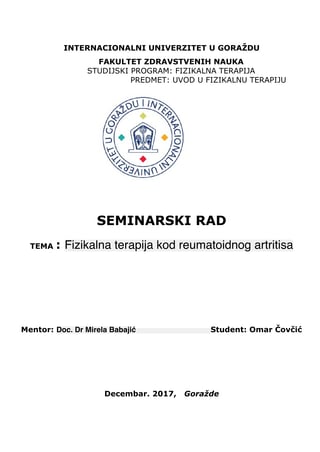 Uvod u fizikalnu terapiju