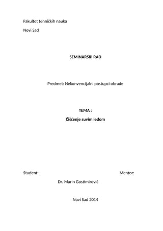 Klasični tehnološki merni sistemi