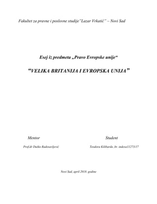 Velika Britanija i Evropska unija