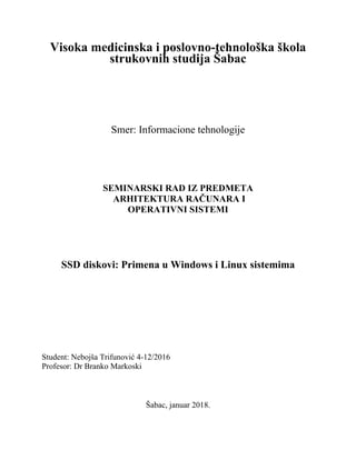 Primena u Windows i Linux sistemima