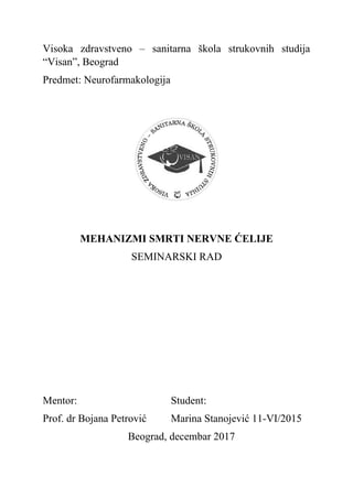 Mehanizmi smrti nervne ćelije