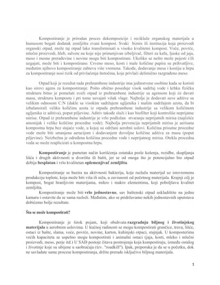 Kompostiranje u prehrambenoj industriji