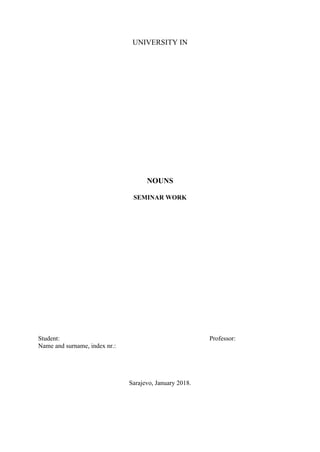 Analiza imenica u engleskom jeziku