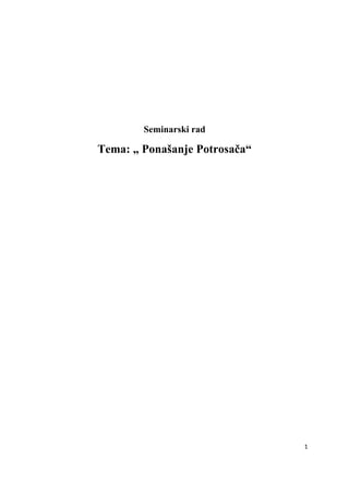 Ponašanje potrošača