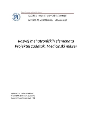 Medicinski mikser za mešanje lekova
