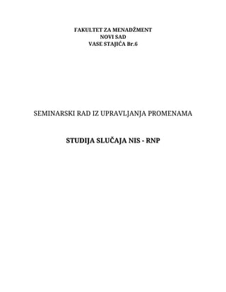 Upravljanje promenama studija slučaja