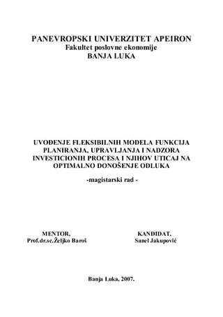 Upravljanje investicijama