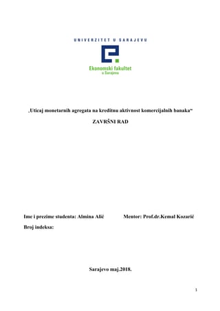 Kredibilitet komercijalnih banaka