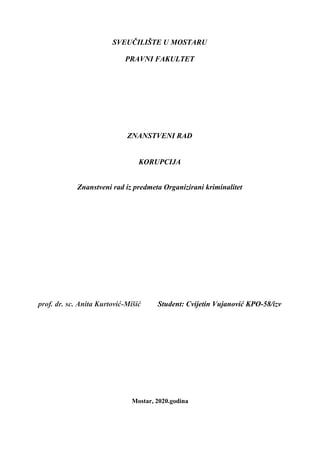 Korupcija u Bosni i Hercegovini