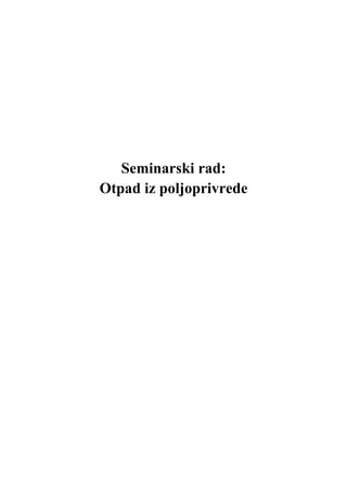 Otpad iz poljoprivrede