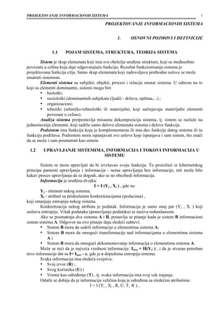 Projektovanje informacionih sistema