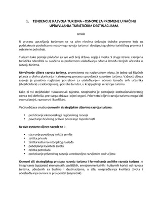 Menadžment turističkih destinacija 1. deo
