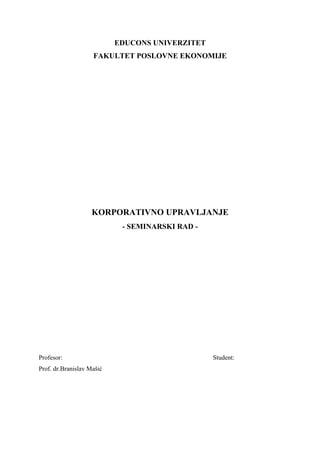 Korporativno upravljanje