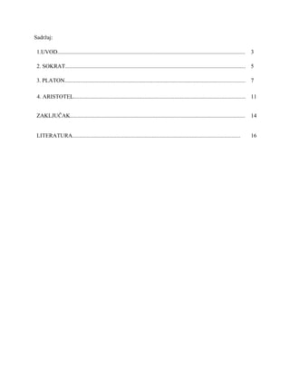 Aristotel Sokrat i Platon