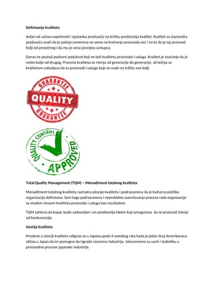 Menadžment kvalitetom