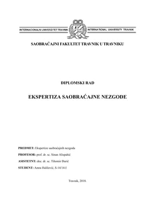 Ekspertiza saobraćajne nezgode