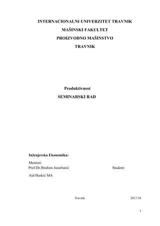 Inžinjerska Ekonomija