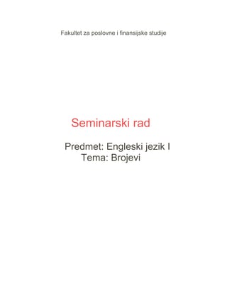 Brojevi u engleskom jeziku