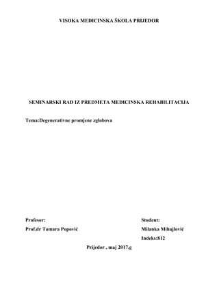 Degenerativne bolesti zglobova