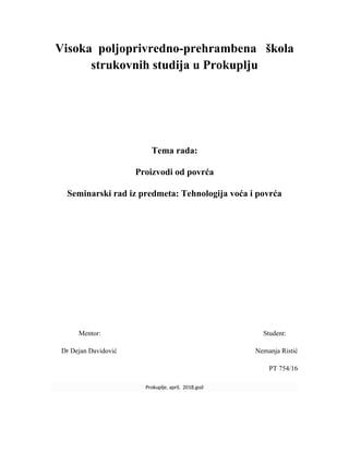 Proizvodi od povrća