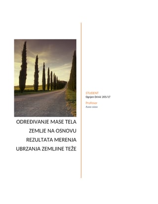 Računanje mase zemlje